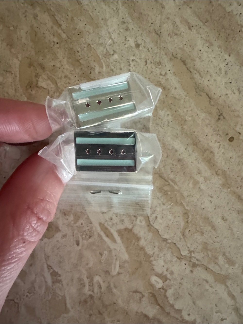 Chicago flag cufflinks